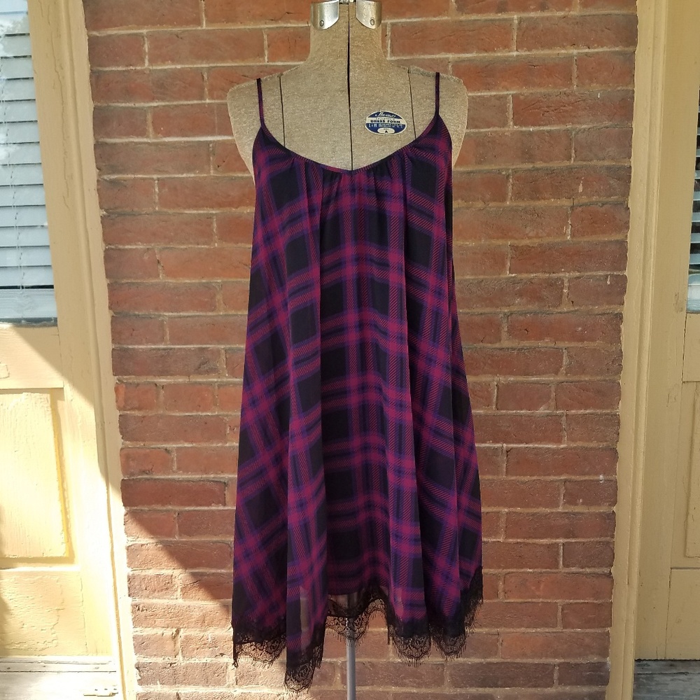 Express Tartan Plaid Shift Dress. XS.